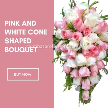 Pink_and_White_Cone_Shaped_Bouquet