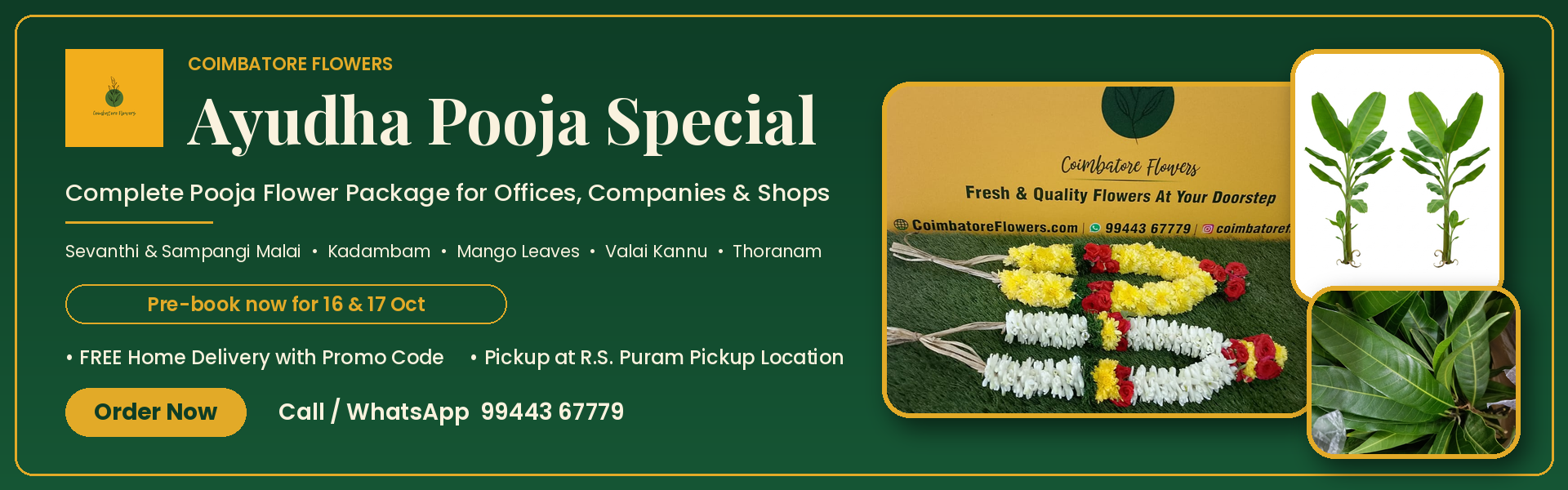 Ayudha Pooja Special - Coimbatore Flowers