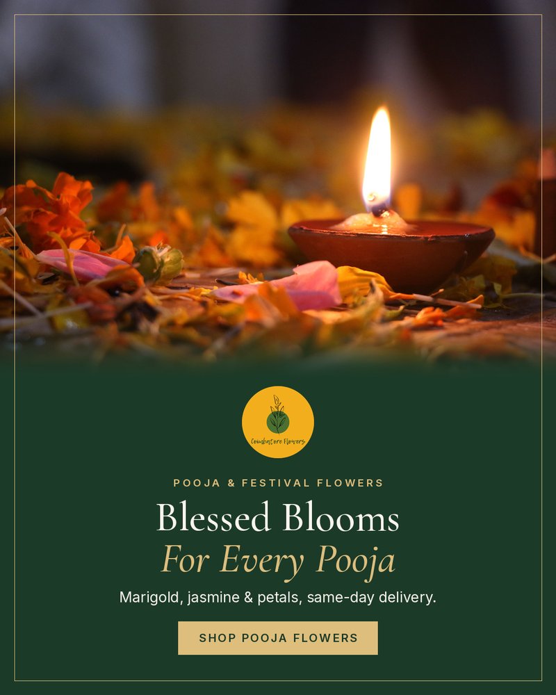 Blessed Blooms for Every Pooja - pooja and festival flowers from Coimbatore Flowers